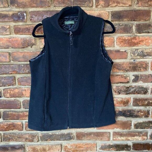 Mountain Lake Vintage Black Fleece Full Zip Vest Jacket Women's - Picture 1 of 10